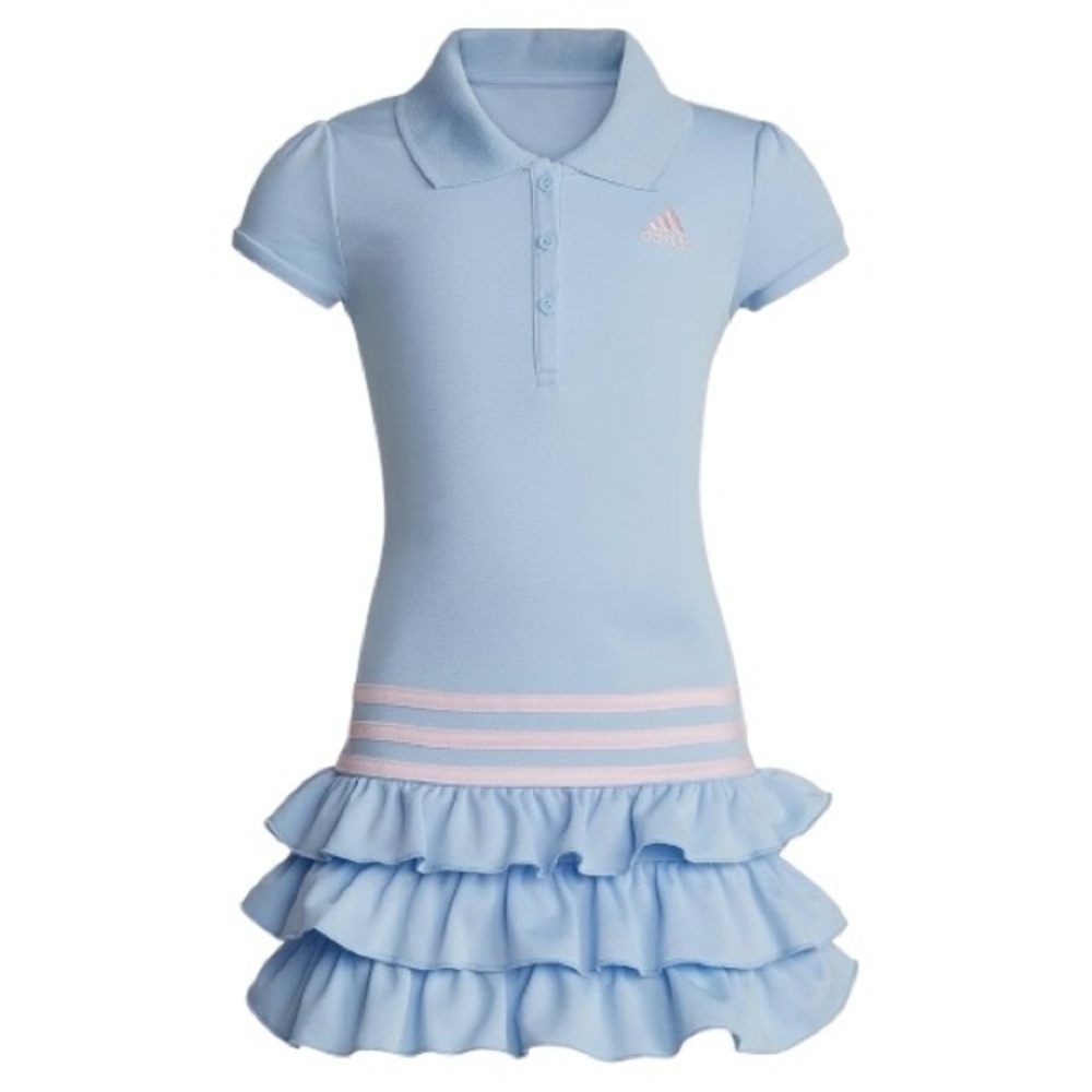 Adidas Sky Blue Polo Dress with Soft Pink Accents - Picture 6 of 6